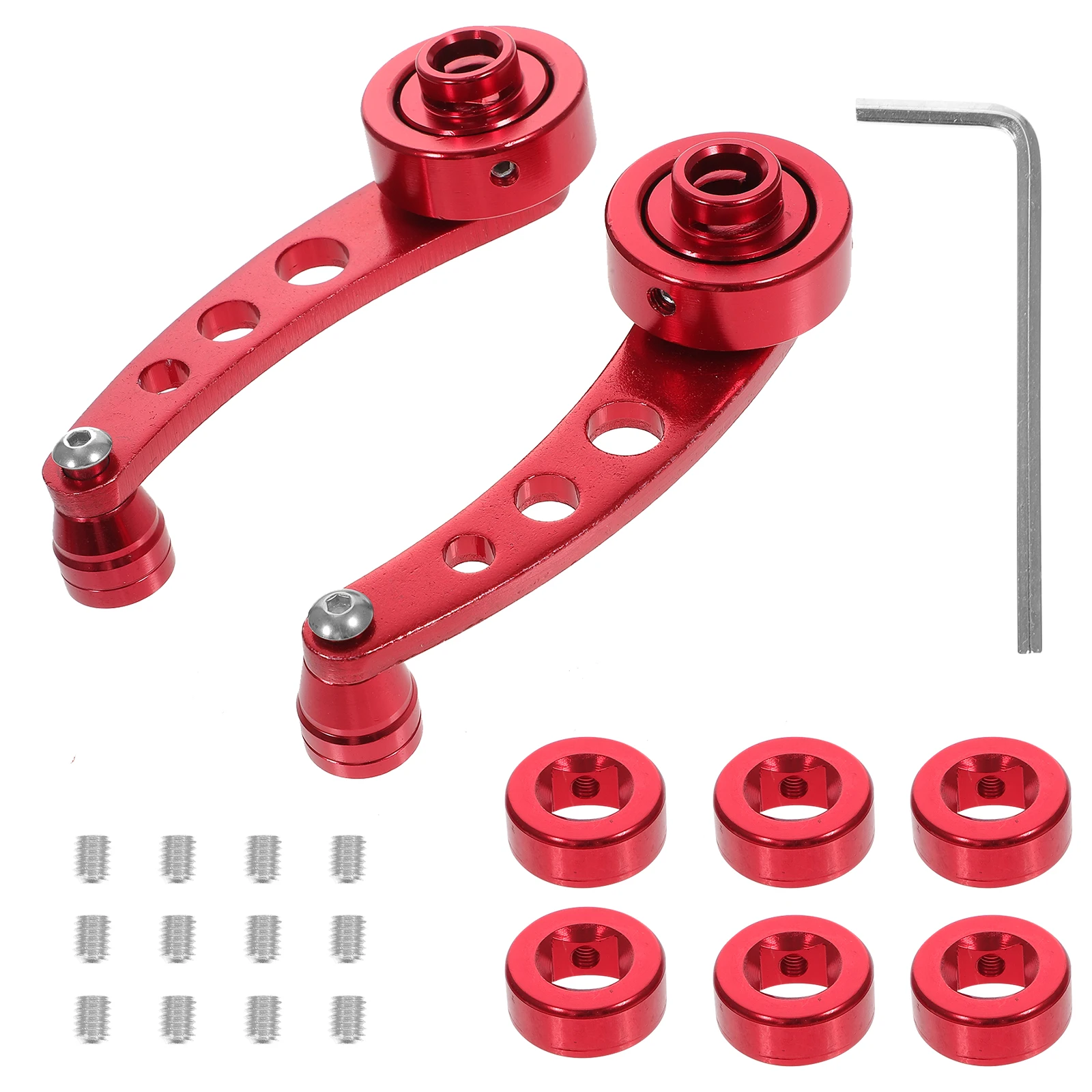 

1 set Car Window Aluminum Winder Crank Rocker Universal Door Handle Red Hardware Car Window Shake Handle Manual Vehicles