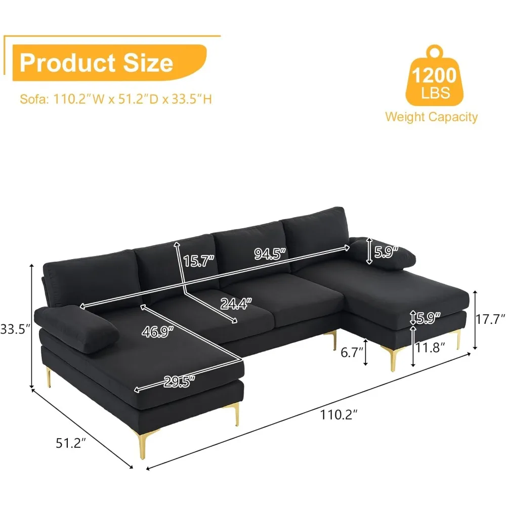 Convertible Sectional Sofa 110