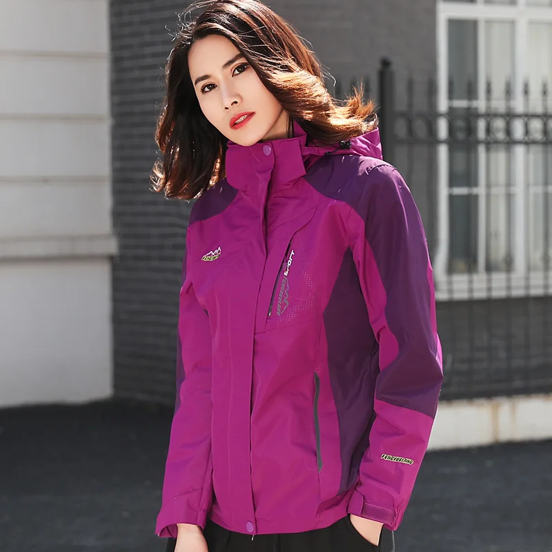 XL-6XL-Chaqueta holgada de longitud media para mujer, ropa deportiva, impermeable, transpirable, para exteriores, talla grande, primavera y otoño