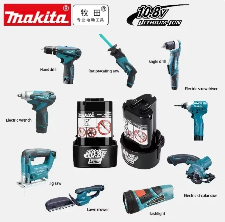 

Makita 10.8v original battery BL1013 BL1020 BL1030, DF030D Makita 10.8v/12V charger, replacement tool 10.8v Makitabattery