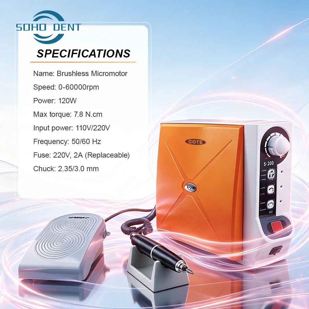 Dental Micromotor Lab Motor Control Brushless Motor Handpiece Drill Polishing Grinding Machine