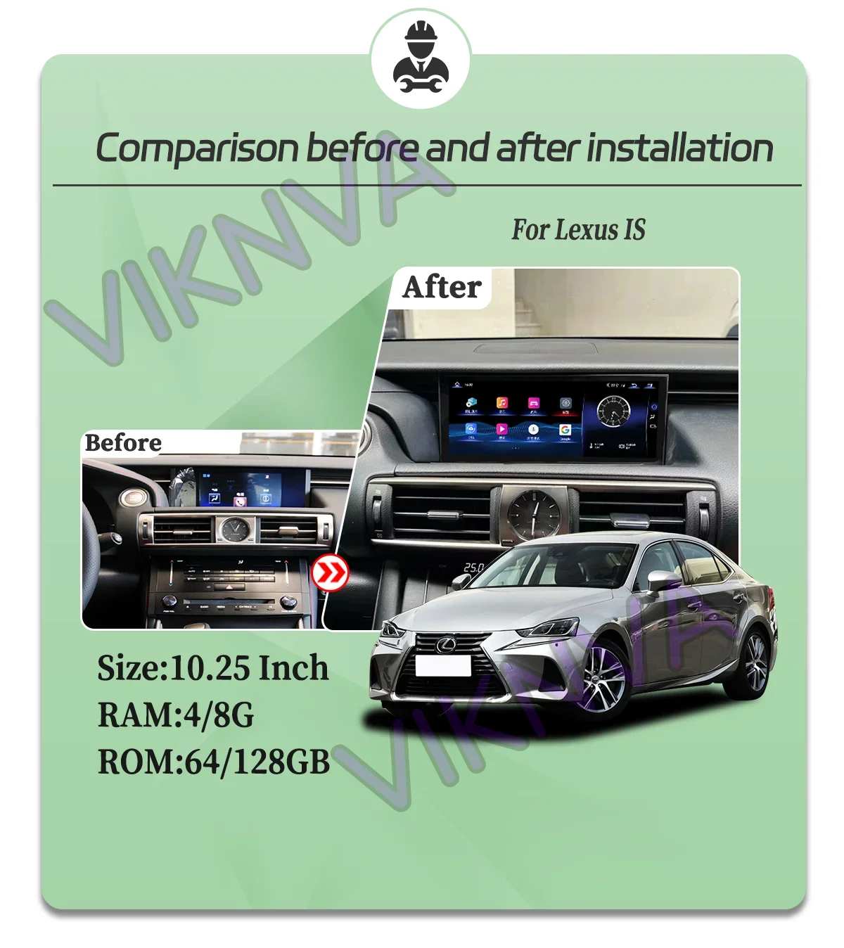 

For Lexus GS GS250 GS300 GS350 GS300h GS450h GS200T Android 13 GPS Radio Multimedia Player Navi Wireless Carplay OEM Menu 5.0