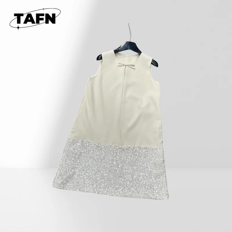 エレガントなクラシックヴィンテージカシミアドレス – 夏のハイエンドファッション、カジュアルウェアに最適 AI15104