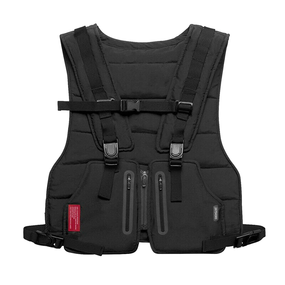 Multi-function Vest Outdoor Sports Fitness Men Protective Tops with Pockets Summer Casual Work Vest Camping Fishing Sleeveless