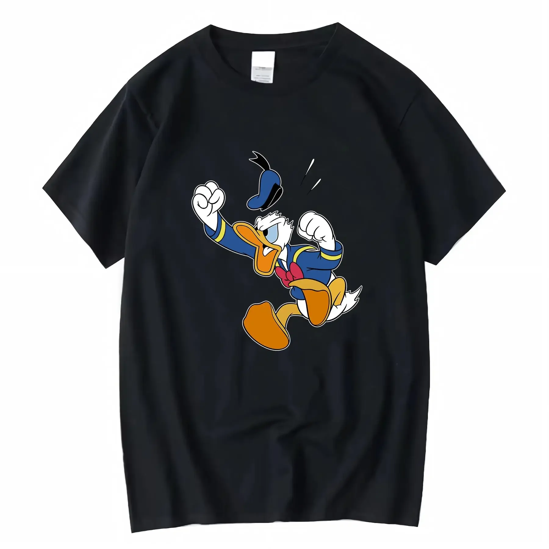 

Хлопковая футболка с круглым вырезом Disney Donald Duck 100, винтажная семейная футболка с Микки и друзьями, винтажный дизайн «Волшебное королевство»