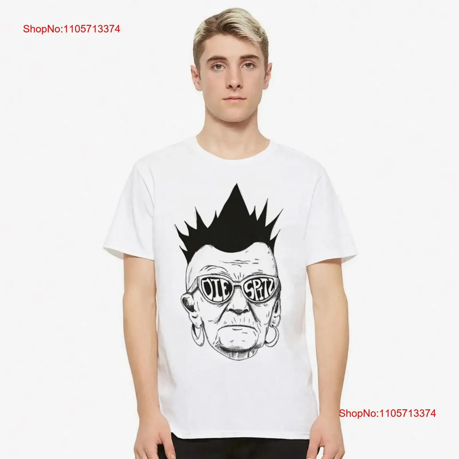 Die Spitz T Shirt 100 Cotton Men's and Women's Sizes MSC 085111 vintage Washed Comfortable Casual streetwear Stylish Breathable