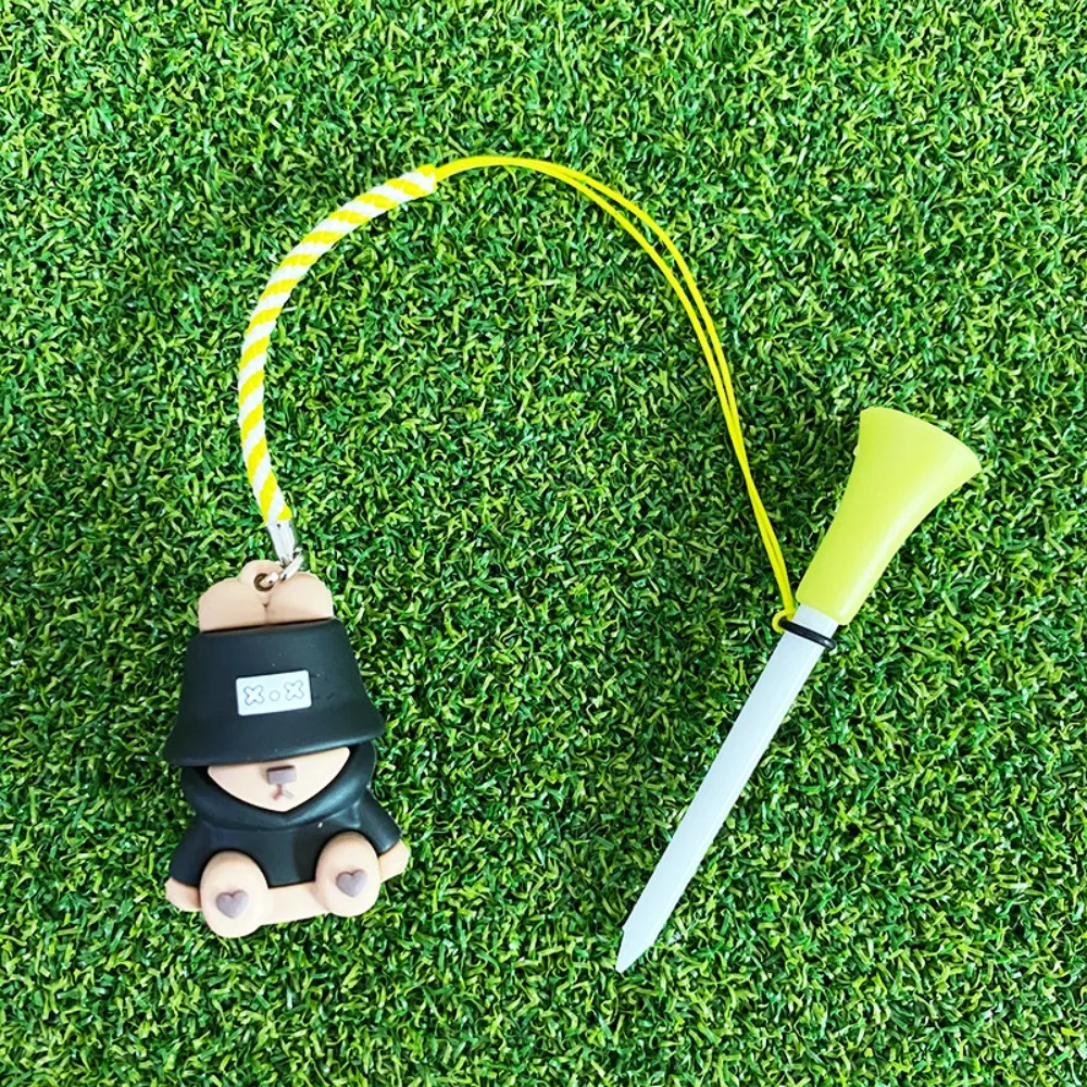 Plastic Cartoon Golf Rubber Tees Recyclable Ball Holder Fisherman's Bear Golf Tee Improve Accuracy Durable