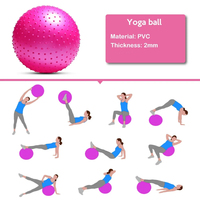 PVC Fitness Balls Yoga Balls Thickened Explosion-proof Exercise Home Gym Pilates Equipment Balance Ball 45cm/55cm/65cm/75cm