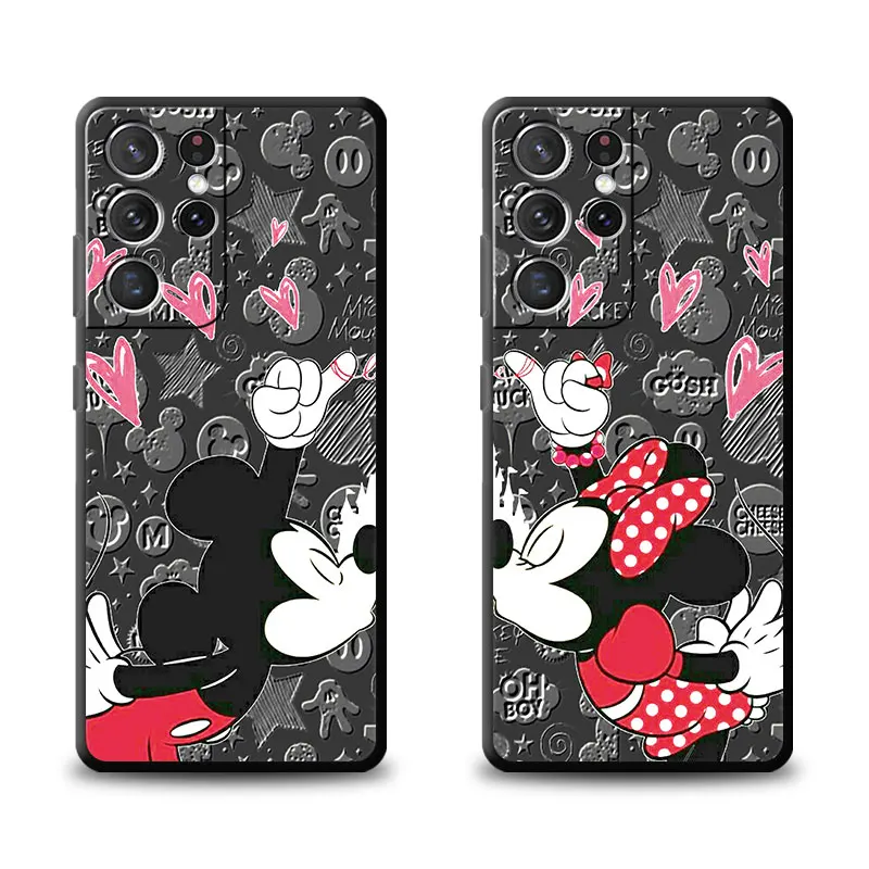 Disney Cute Minnies Mickeys etui do Samsung Galaxy s23 ultra S20 S9 S24 Plus note 10 20 S10e S22 s8 s21 FE etui na telefon Fundas