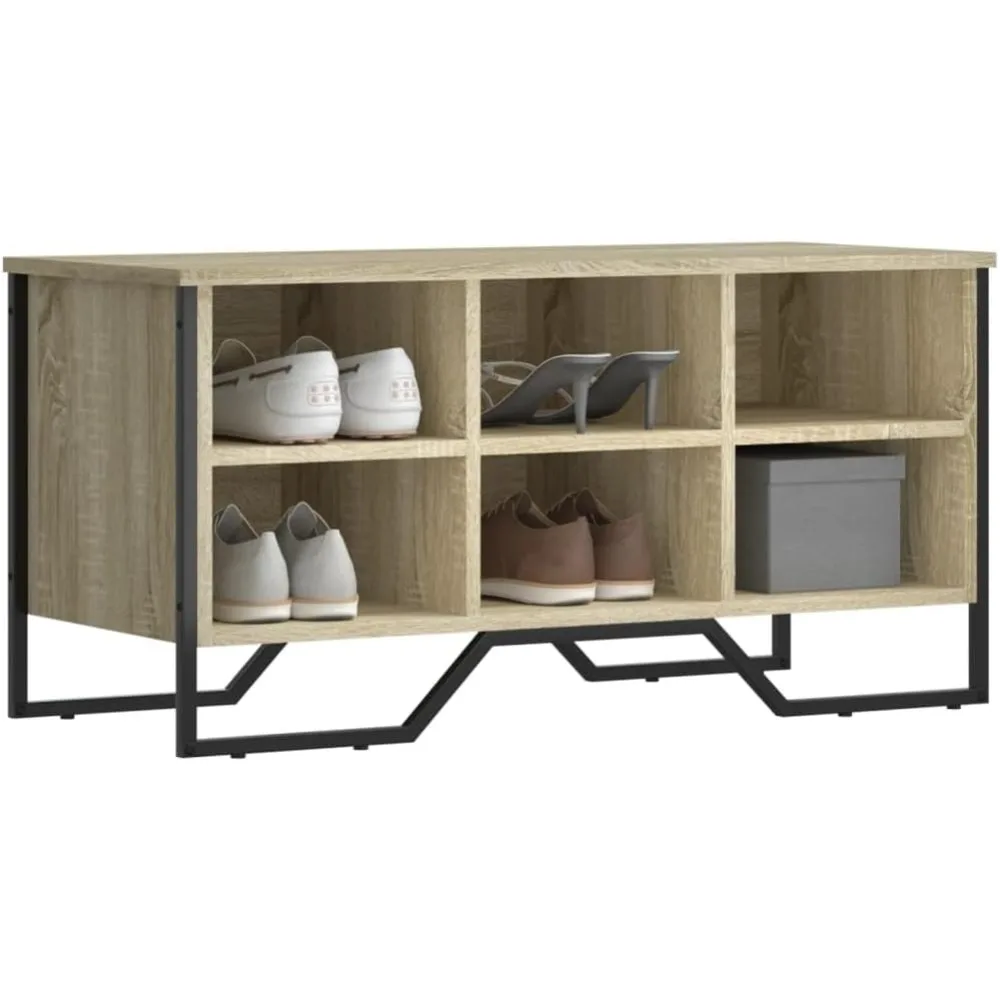 خزانة تخزين الأحذية الحديثة للمدخل مع مقاعد وأرفف متعددة لتنظيم غرفة المعيشة #1