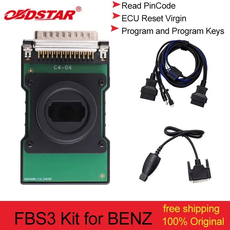 OBDSTAR FBS3 Kit for BENZ Read PinCode/ ECU Reset Virgin Program/ Program Keys Used with OBDSTAR X300 G3 and MP001 programmer A+