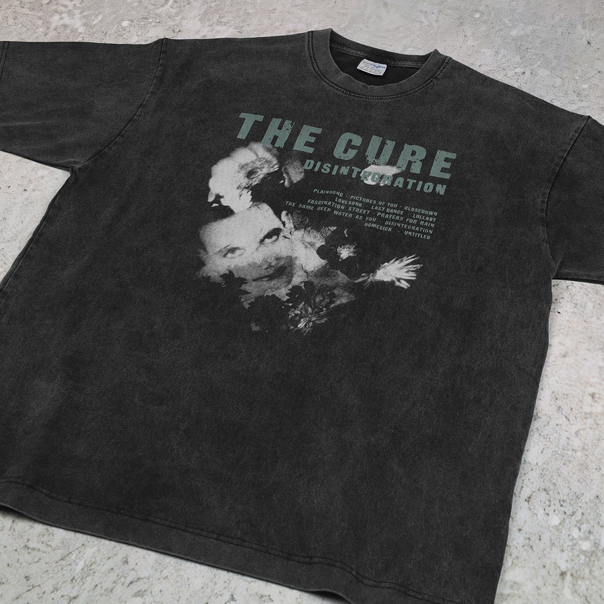 Disintegration The Cure T-Shirt Alternative Rock New Wave Band Robert Smith Washed Style Short Sleeves Cotton Printed Shirts