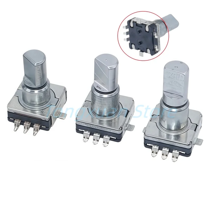 2pcs EC11 360 Degree Rotary Encoder Switch With Push Button 30 Positions 5pin SMD Type Handle Length 13/15/17mm D Half Shaft