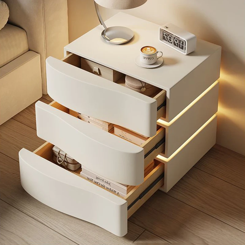 

Trendy Cute Nightstand Modern Nordic Minimalist Aesthetic Nightstand Kawaii Space Saving Table De Chevet Bedroom Furniture