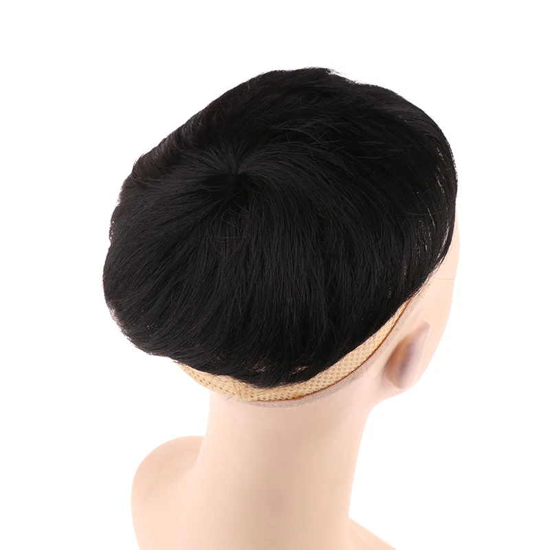 Peluca de fibra sintética a la moda para hombre, venta de cabello corto en la parte superior del bloque de cabello para cubrir el cabello blanco, parche de cabello calvo mediterráneo