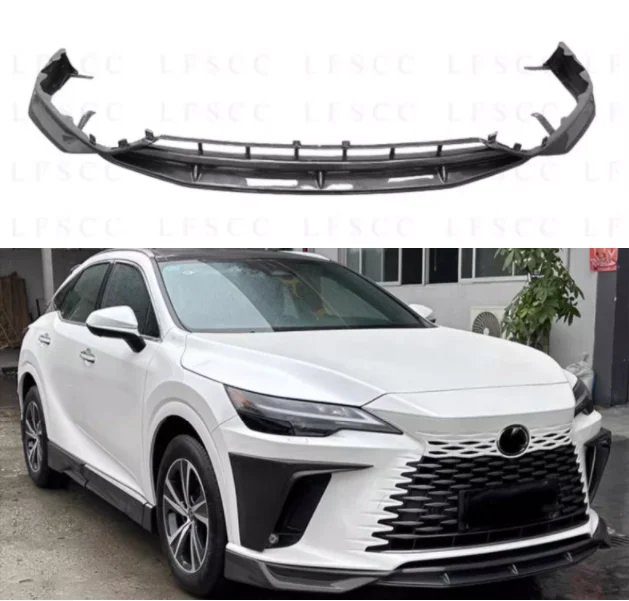 

Передний бампер из углеродного волокна для Lexus RX350H RX450H RX500H 2023 2024, разветвители, спойлер для губ, противотуманная фара, чехол, воздушный нож