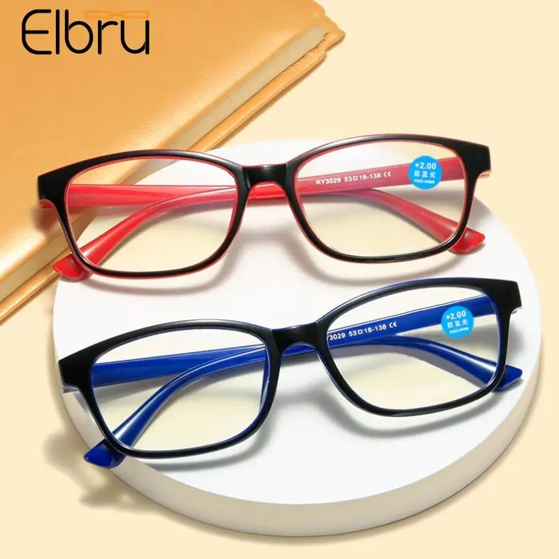 

Elbru Anti Blue Light Reading Glasses Women Men Fashion Presbyopic Eyeglasses Unisex Ultralight Anti Blue Rays Hyperopia Eyewear