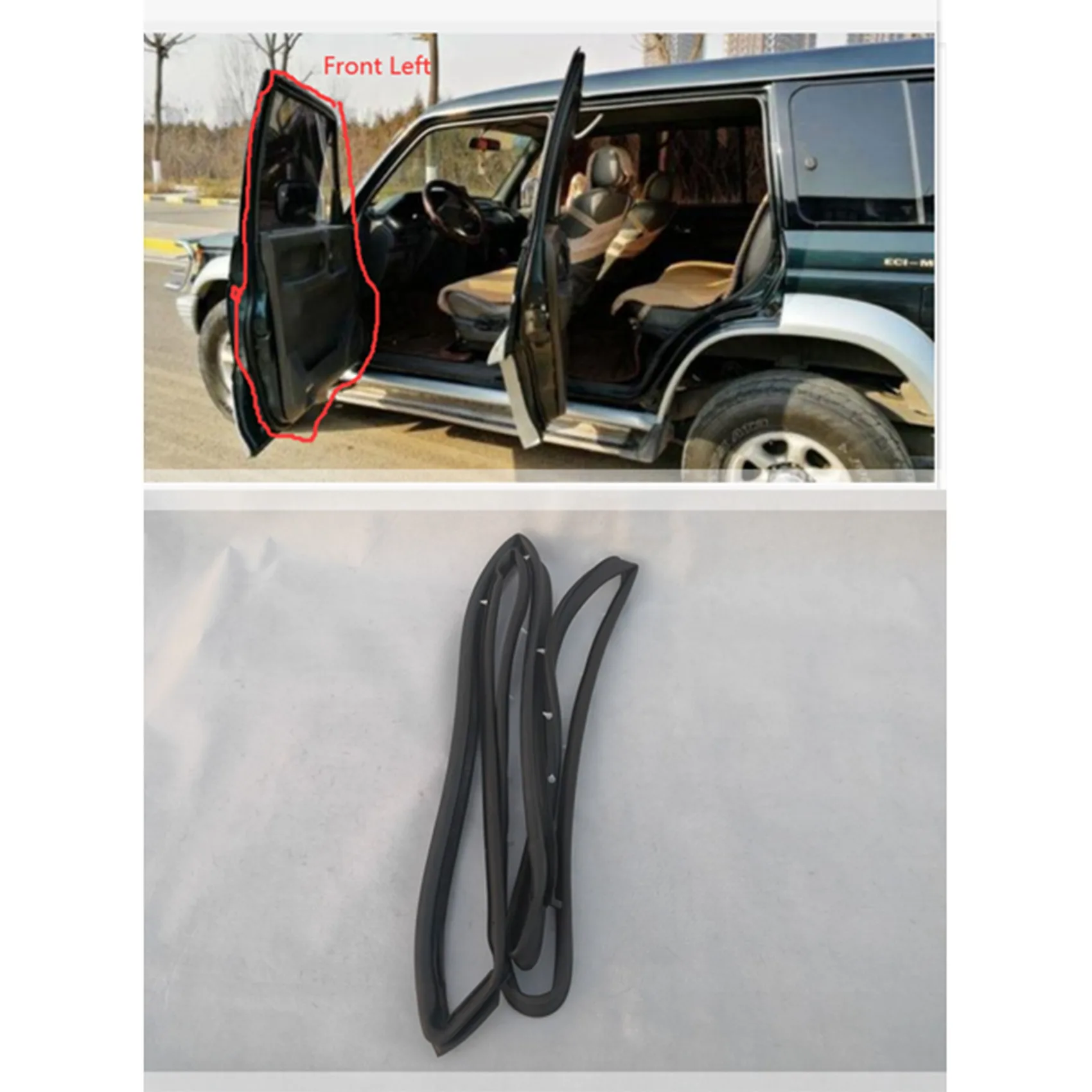 

6 шт. резиновое уплотнение двери, резиновая лента дверного штыря для Mitsubishi Pajero Montero V31W V43W MR120675 MR120676 MR120677 MB669334 жасмин