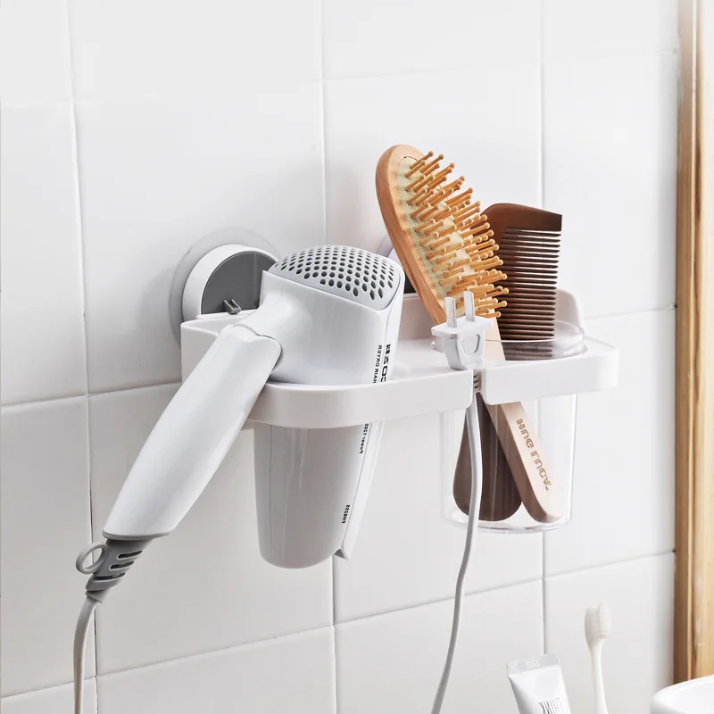 Strong Non-marking Paste Type, Non-punching Hair Dryer Rack, Hair Dryer Wall-mounted Bathroom Bathroom Rack Shelf Hook