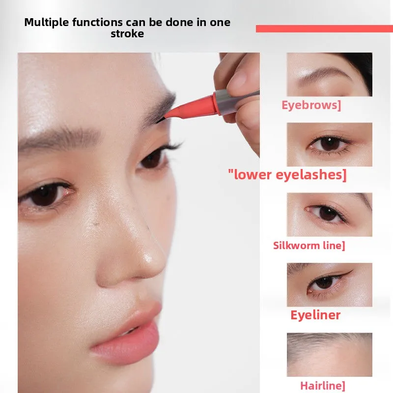 Judydoll Trident Water Eyebrow Pen Waterproof Durable Wild Eyebrow Brown Eye Brown Makeup Eyebrow Pencil Stays on All Day
