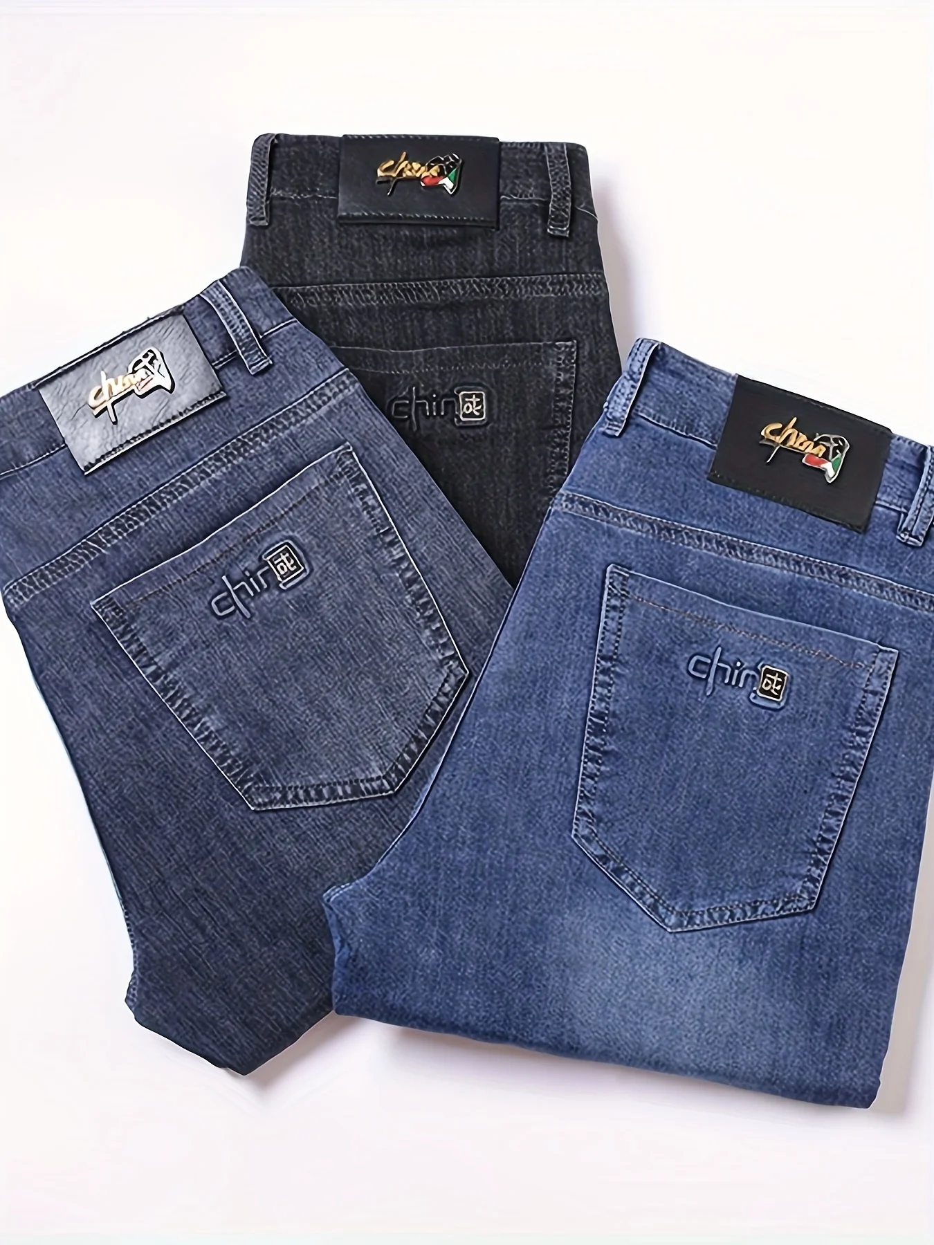 2026 Spring Summer Thin Classic Men's Business Jeans Stretch Trousers Casual Straight Denim Pants Brand Male Clothing 28-40