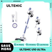 Ultenic U10 Ultra Cordless Vacuum Cleaner, 40kPa Suction, 450W Digital Motor, 40min Runtime, Built-in Flashlight, 180° Swivel