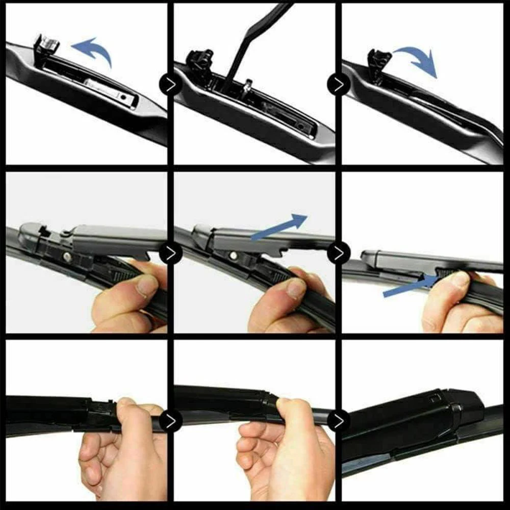 Black Rubber Front Windshield Wiper Blades for FOCUS C-MAX 2003-2009