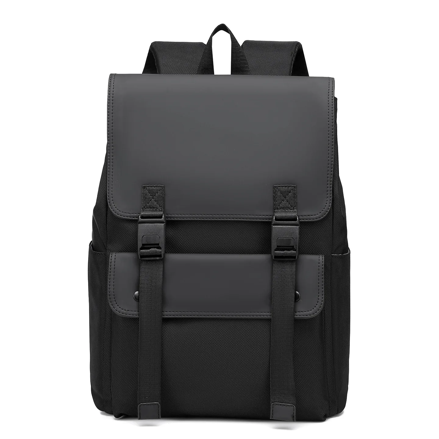 Casual Flap Backpack Water Repellent Notebook Daypack Multiple Storage Pockets for Commuting School Work Outdoor Activities