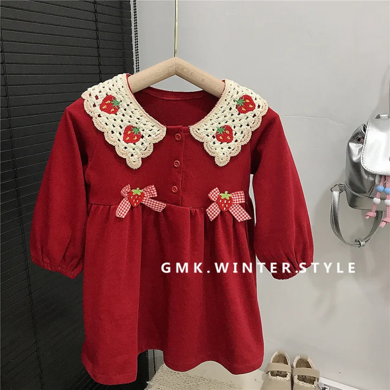 

Girls' Dress Autumn New Fashionable Children's Princess Dress Set First Birthday Baby Dress Spring Autumn