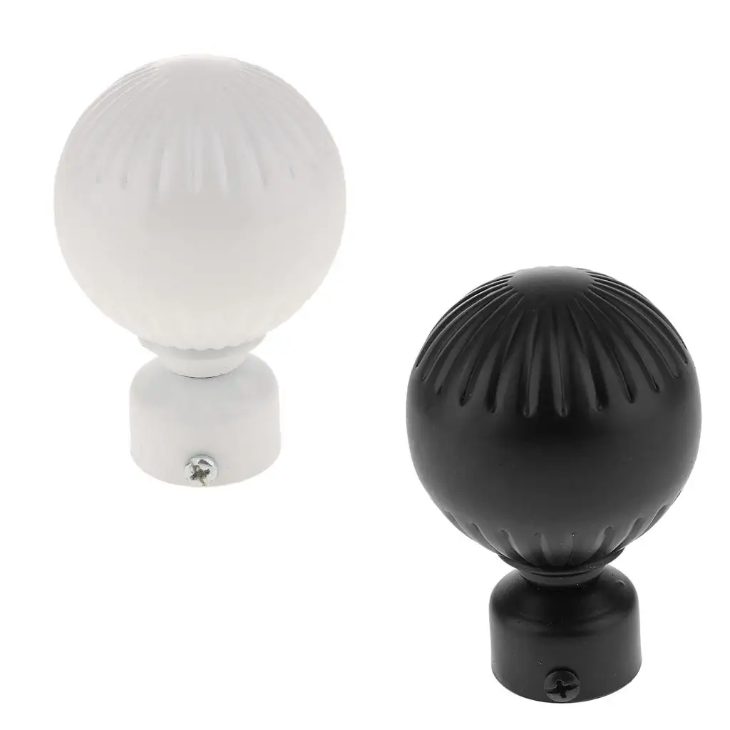 Aluminum Curtain Rod Finial Decoration Vintage Pole End Window Hardware for Curtains Holder Rod