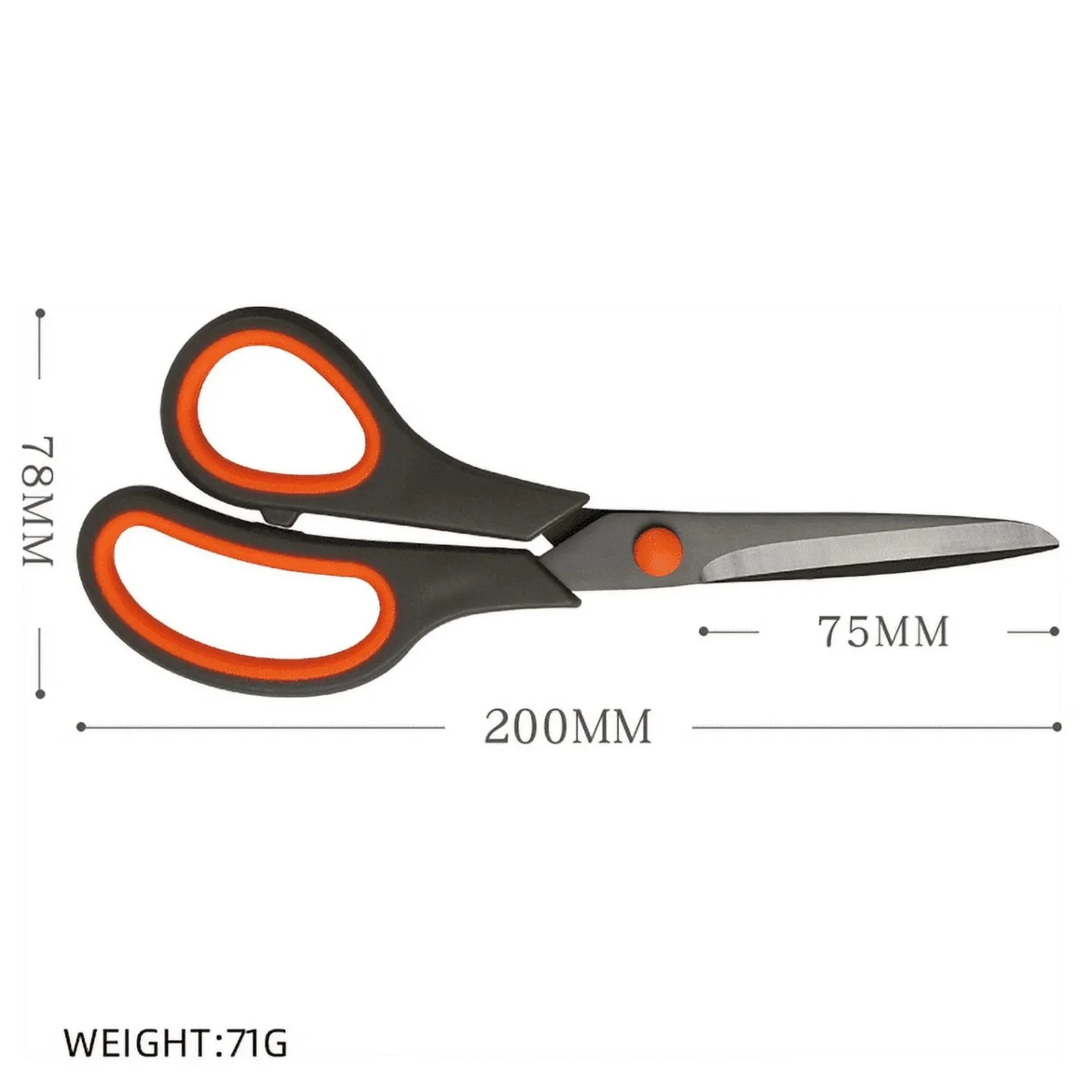 Titanium Non-Stick Multipurpose Scissors, Extra Sharp Stainless Steel Blades, Soft Grip Handle, Heavy Duty for Office, Craft,