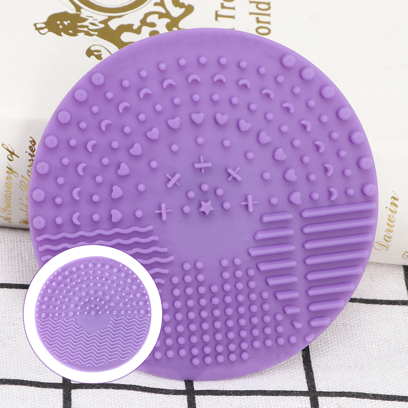 Scrub Pad Cleaning Makeup Brush Round Brushes Accessories Scrubber Cleaner The Face