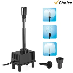 10W Submersible Water Pump with LED Light for Aquarium Fish Tank Pond Garden Bird Bath Fountain 600L/H AC 110V