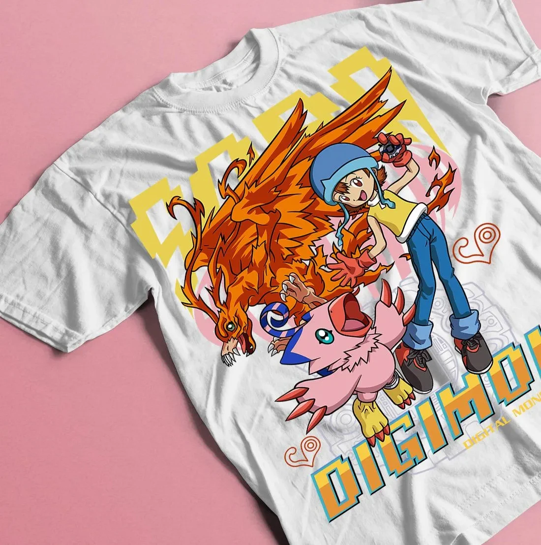 

Omnimon and Guilmon Digimon Adventure Anime T-shirt for Men and Women Summer Cotton Comfortable Loose Fashion Top