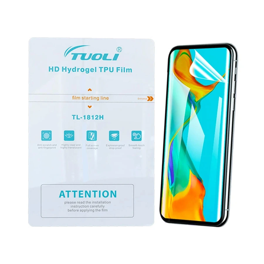 Tuoli  50pcs Flexible HD Matte Hydrogel Film For TL-168 Plus Cutting Machine Mobile Phone Screen Front Film With Cut Code