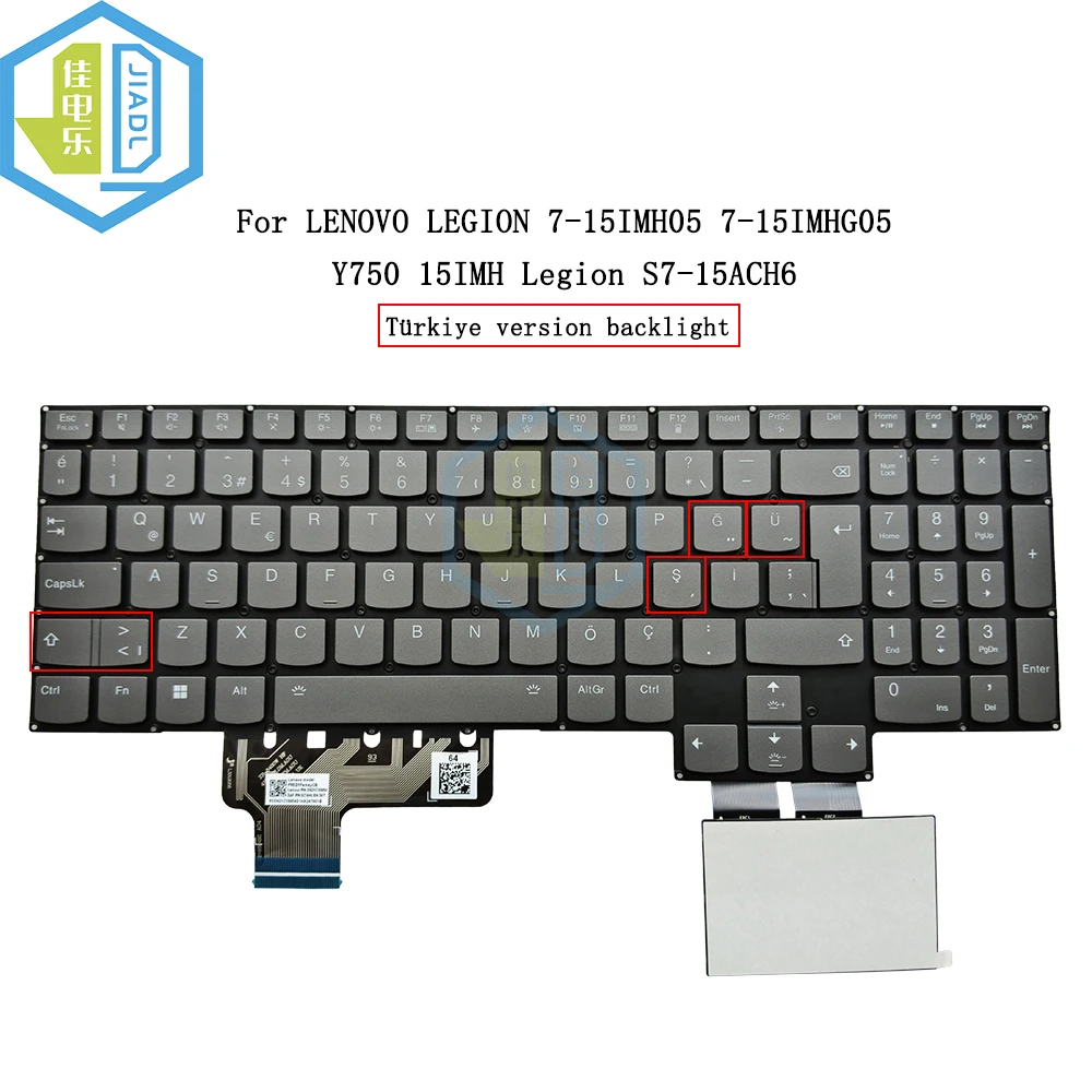 جديد الولايات المتحدة SP TR LA IT HB GR الخلفية محمول استبدال لوحة المفاتيح لينوفو Y750-15ZMH Legion S7-15ACH6 7-15imhg05 لوحة دارات مطبوعة #3