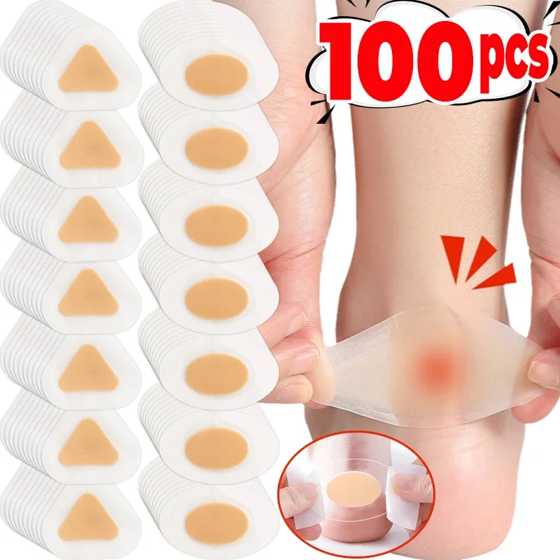 10/100pcs Silicone Gel Shoes Stickers Pain Relief Patch Liner High Heel Sticker Feet Care Adhesive Hydrocolloid Pads Cushions