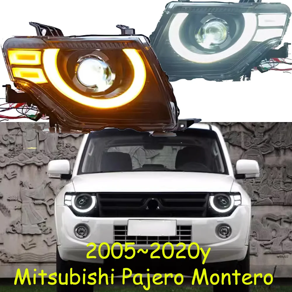 car bupmer head light for Mitsubishi Pajero headlight montero LED 2005~2020y car accessories DRL fog for Pajero headlamp