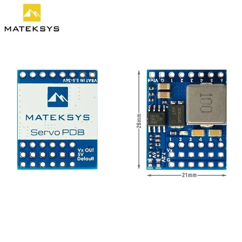 

5PCS MATEK SERVO PDB Power Distribution Board with BEC 5.5-36V Input 5V 6V 7.2V 8.2V Adjustable Output for FPV RC Airplane