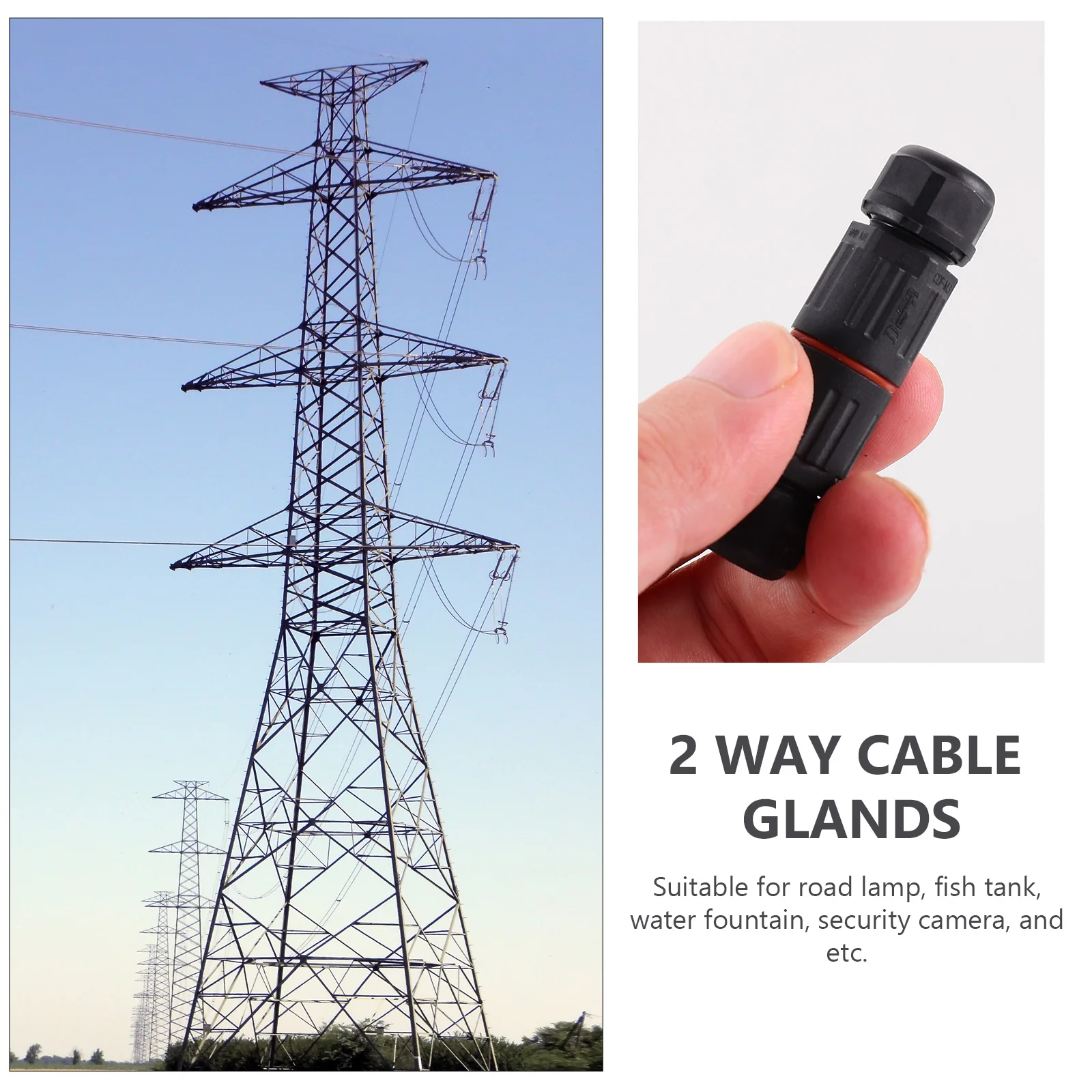 

5Pcs Cable Gland Professional Waterproof Cable Protector Outdoor Electrical Connector Wire Splice Cord Connector