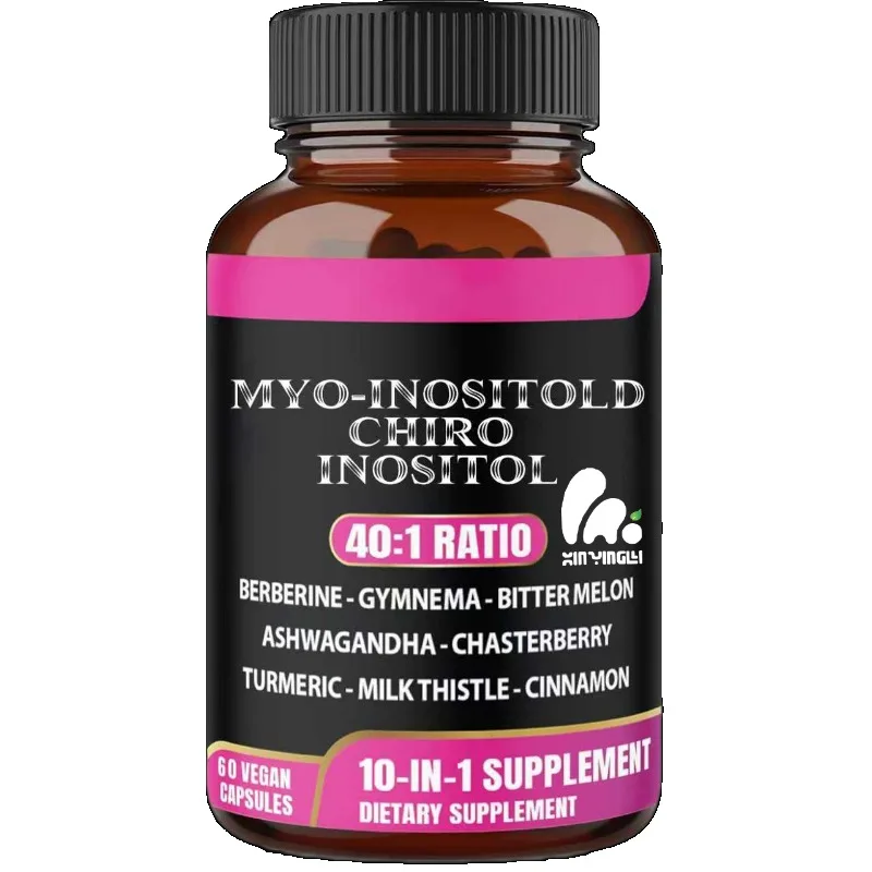 Myo inositol and D-Chiro inositol contain bitter gourd, milk thistle, turmeric, Ceylon cinnamon, berberine eat -60 capsules
