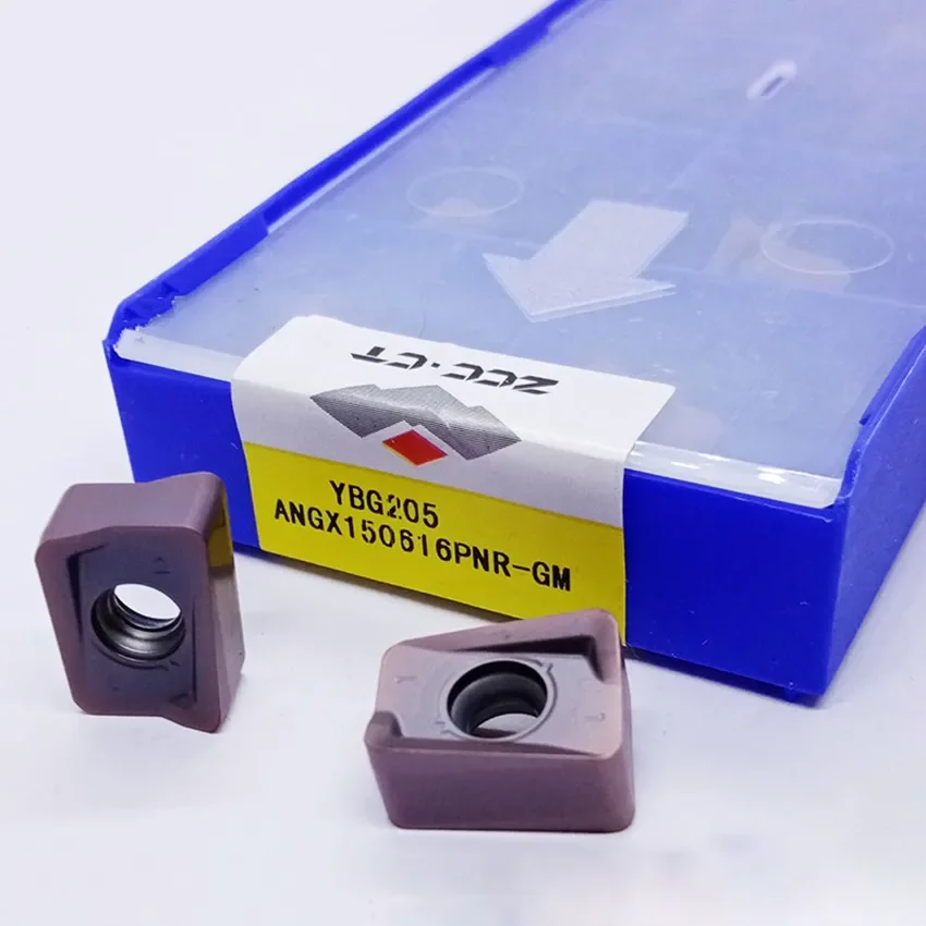 ZCC.CT ANGX150608PNR-GM YBG205/ANGX150616PNR-GM YBG205 ANGX150608 ANGX150616 CNC كربيد إدراج طحن إدراج 10 قطعة/صندوق #4