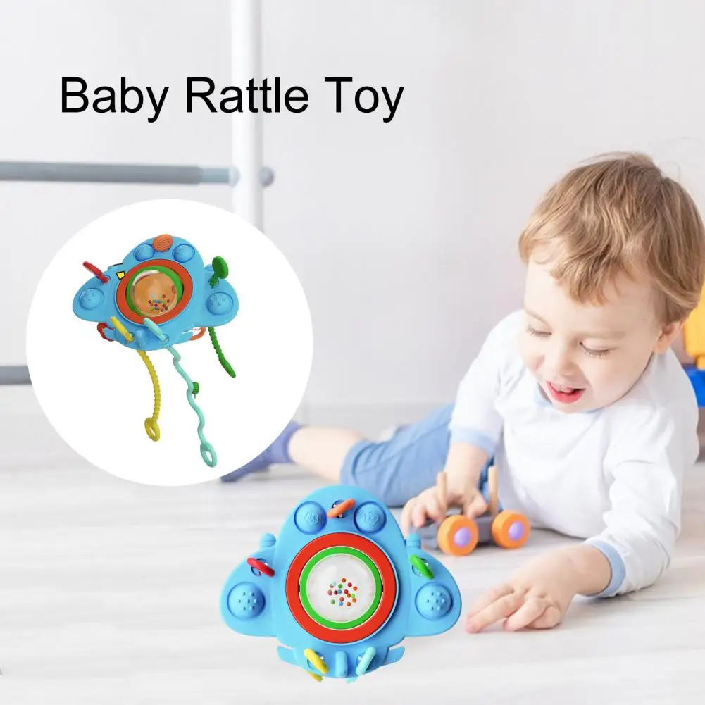 Baby Rattle with Colorful Drawstrings Baby Rattle Toy Colorful Drawstring Baby Silicone Rattle Toy for Fine Motor for Boys