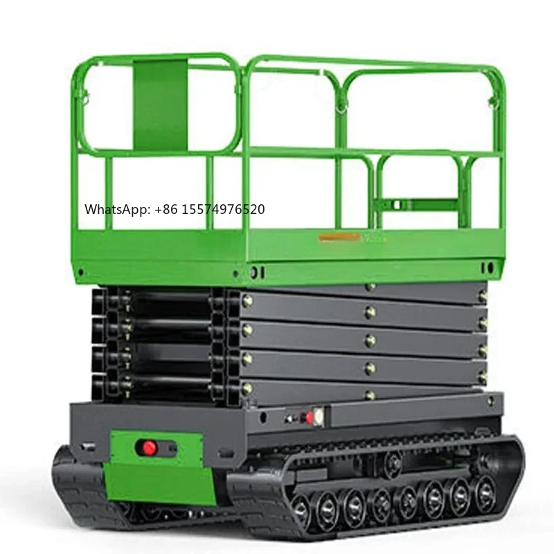 2026 Hot Selling320 KG 400 KG 8 M 10 M 12M 14 M Motor Tracked Mobile Aerial Elevating Scissor Lift Work Platform