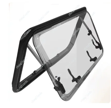 RV window acrylic double-layer external push window trailer hanging thermal insulation glass modified window opening