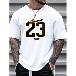 New Summer Men Women Cotton Tshirt USA 23 Number Short Sleeve Casual T-Shirt Fashion Unisex Short Sleeve Trend Streetwear Tops