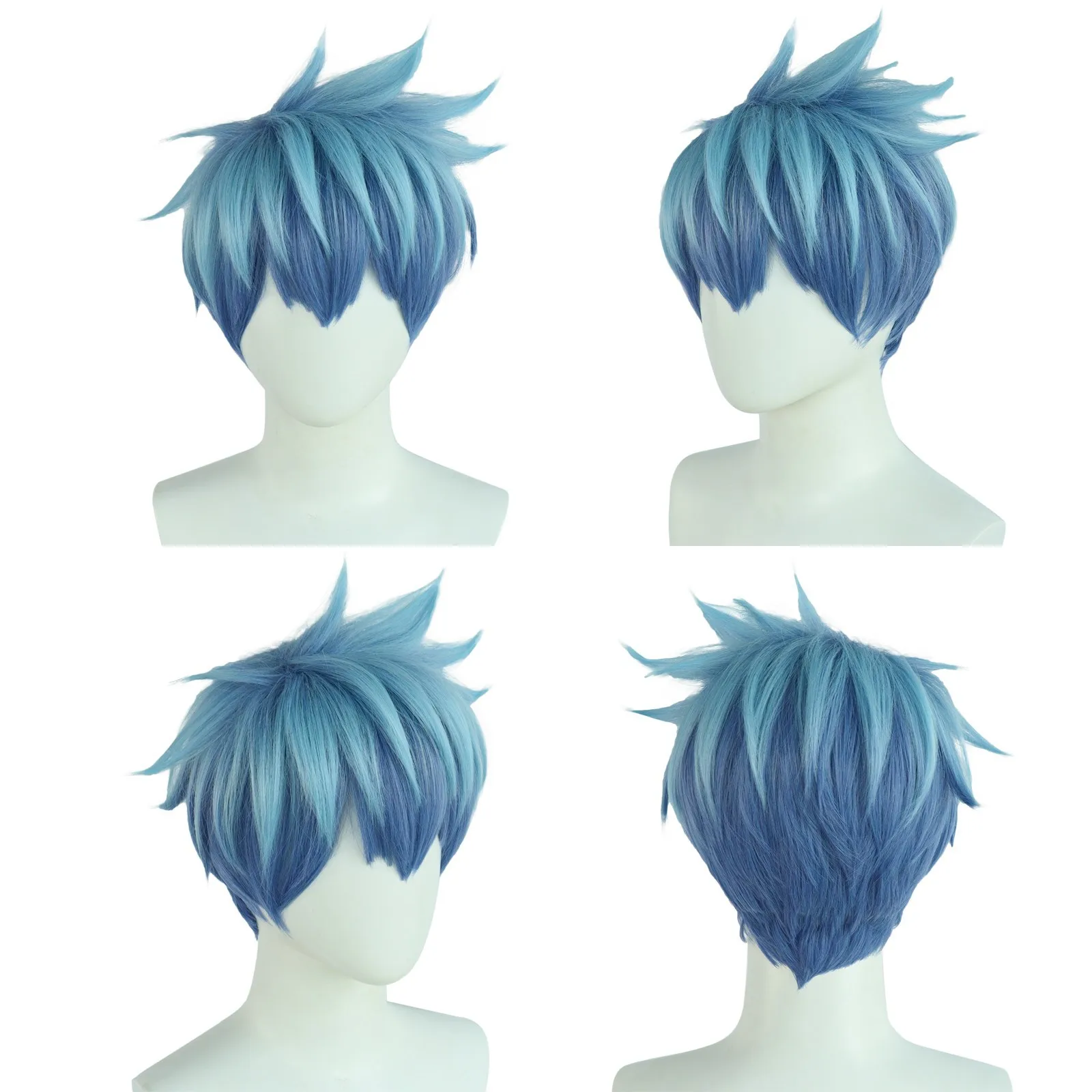 

Lance Crown Cosplay Wig Anime Mashle Magic and Muscles Blue Short Fiber Hair Planet Easton Magic Academy Wigs