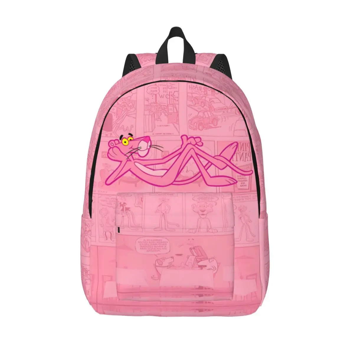 حقيبة ظهر كلاسيكية لطيفة على شكل رسوم كرتونية بينك بانثرز، حقيبة ظهر متينة للطلاب والمشي لمسافات طويلة والسفر للرجال والنساء، حقائب قماش للكمبيوتر المحمول