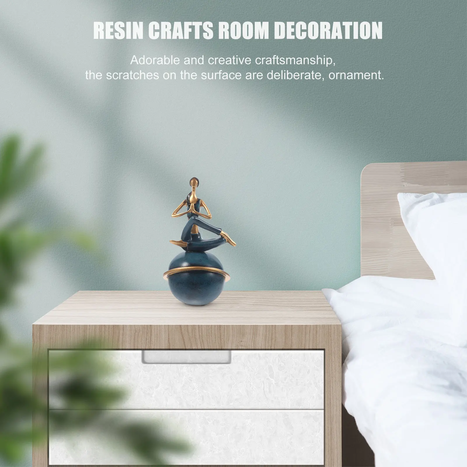 

Purple Yoga Girl Resin Ornament Vintage Creative Desktop Decor Home Office Bar Cafe Decoration Girl Desktop Ornament