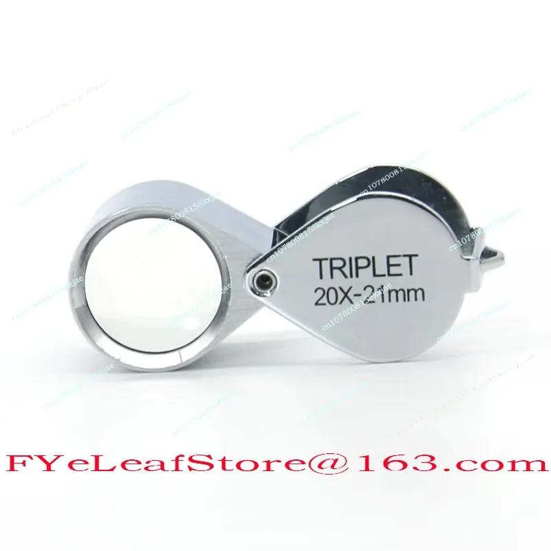 20X Magnification Triple Mini Size Single Eye Gemstone Jewelry Diamond Water Drop Shape Magnifying Glass